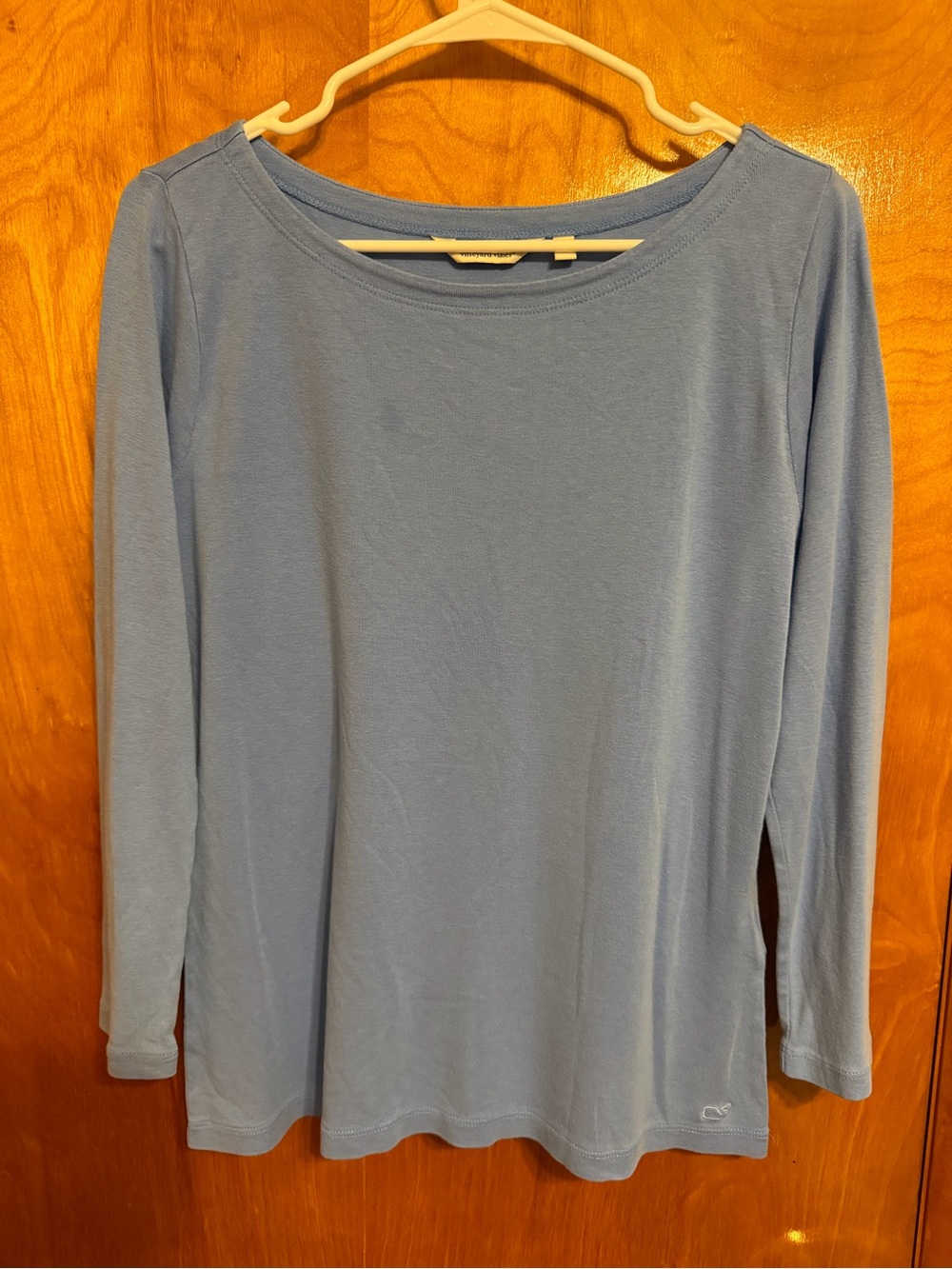 Vineyard Vines Light Blue Long-Sleeve Boatneck Tee